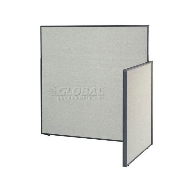 Interion By Global Industrial 48 in D X Back: 60 in; Side: 42 in H, 60 in W X Steel, Gray 240316GY - main